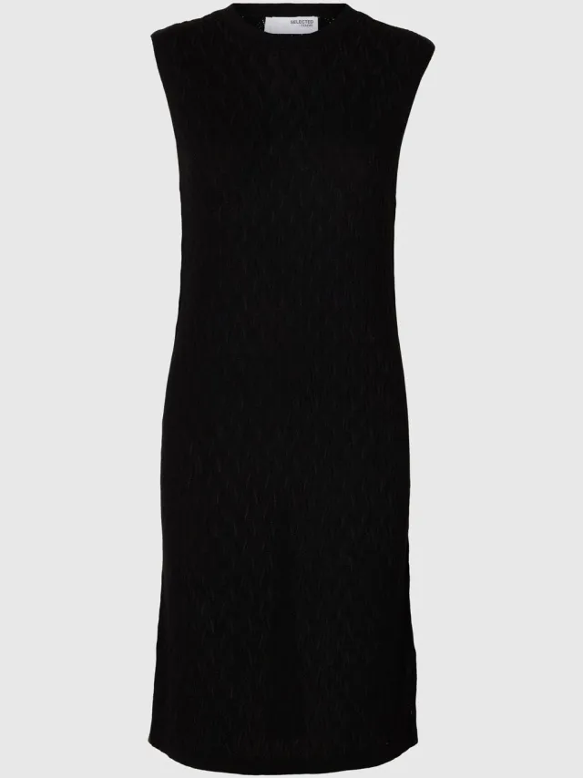 Selected Midi jurk Gebreide Black