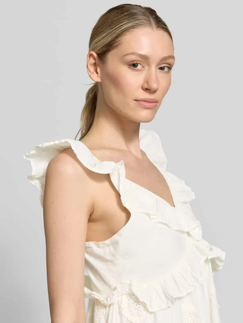 Yas Midijurk met volants model 'YASNAMA' offwhite, foto 5