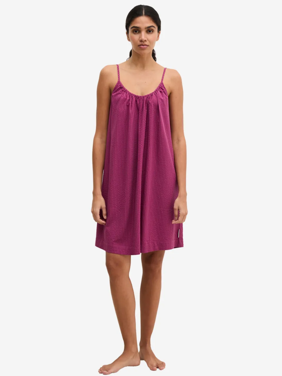Marc O'Polo Vrouwen Strand jurk Abstract Leaf Paars