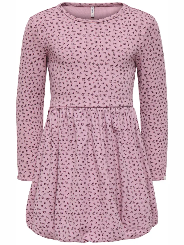 Only KIDS ONLY MINI gebloemde korte jurk met plooien roze