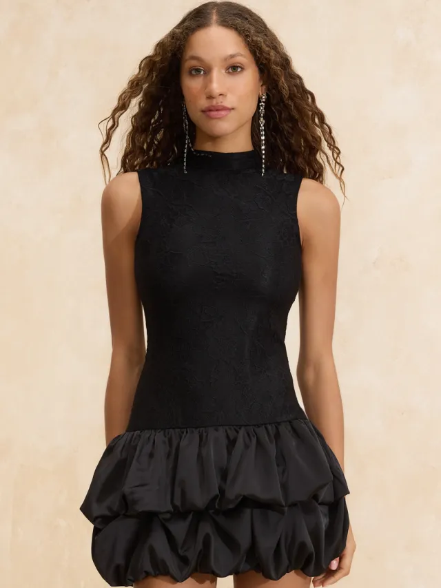 Trendyol TRENDYOLMİLLA Dames Zwart Effen Kort / Mini Mouwloos Stijlvol/Avond Skater Jurken