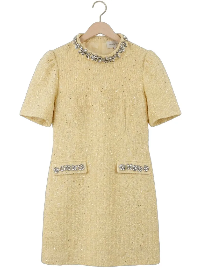 Lina Locchi Dames Jurken Ll-agnese - Butter Yellow, foto 2