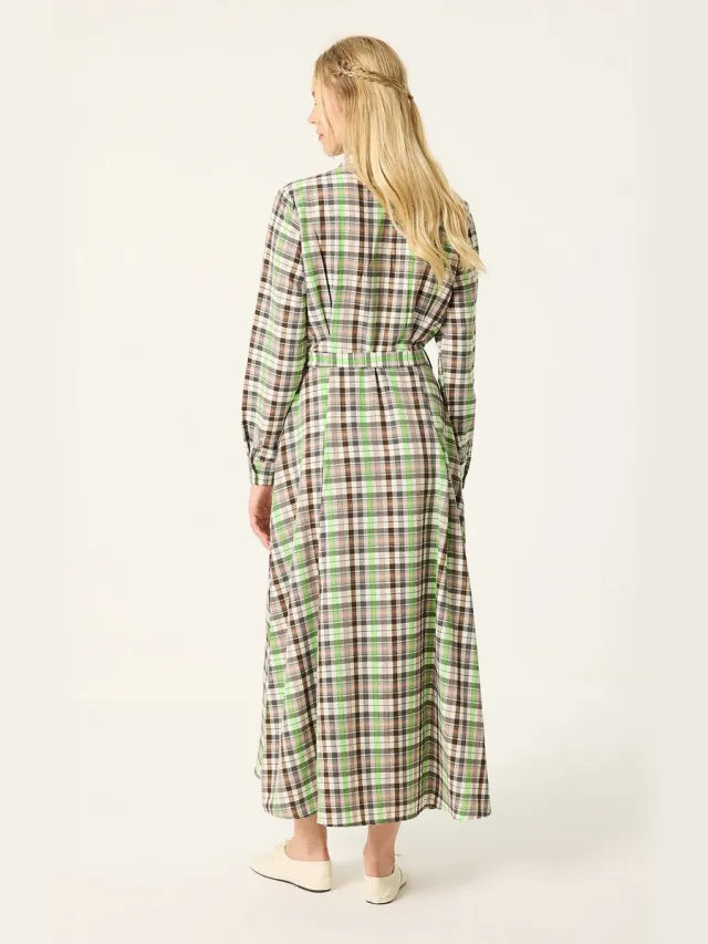 TOUCHÉ PRIVÉ Maxi blousejurk met riem - Bruin - Dames