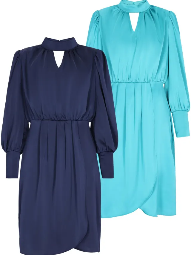 Mo dress 2-Pack marineblauw turquoise