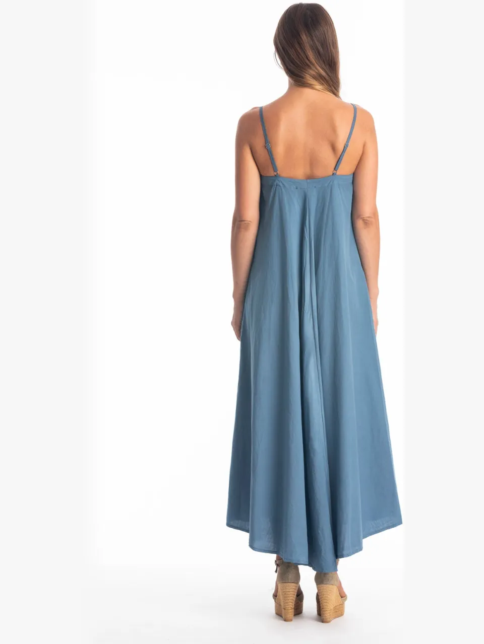 RAVENS VIEW IBIZA dames vegan Jurk Leia Jeans Blauw, foto 2