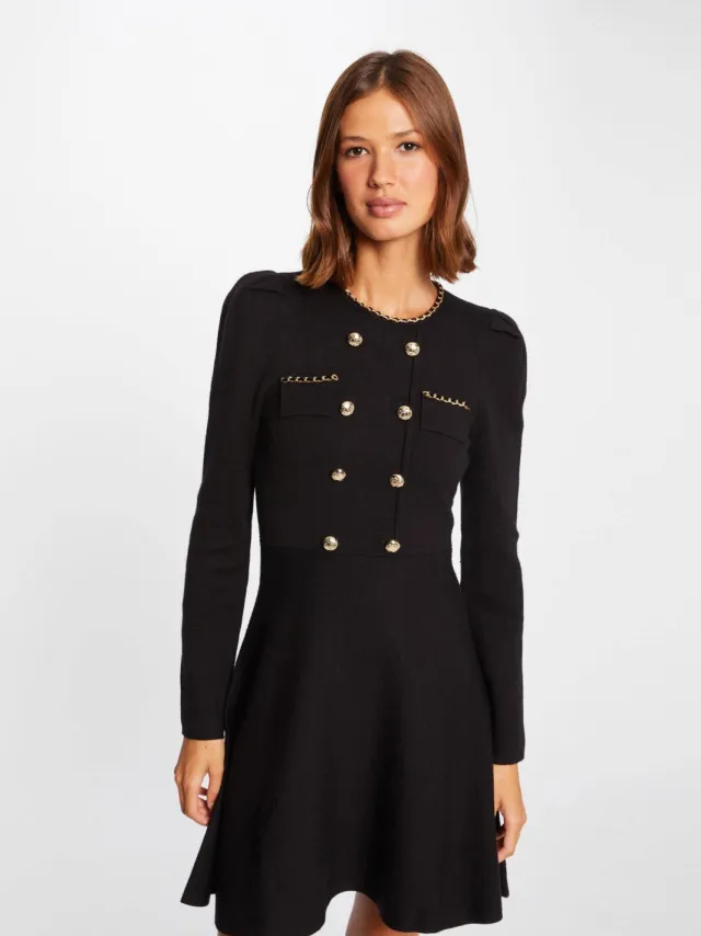Morgan jurk met open detail zwart