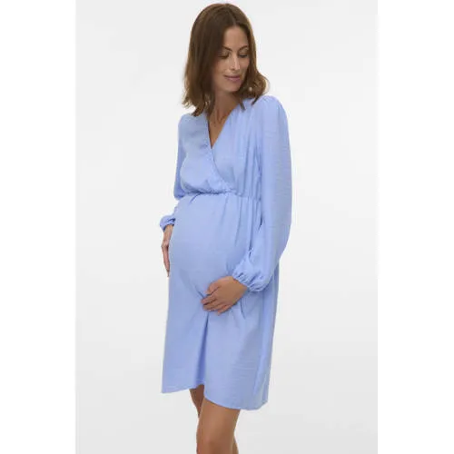 Mamalicious Mllifina zwangerschaps midi jurk blauw, foto 2