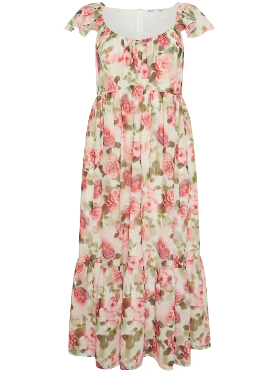 Yours London Witte Jurk Met Bloemenprint En Gelaagde Smockjurk, foto 5