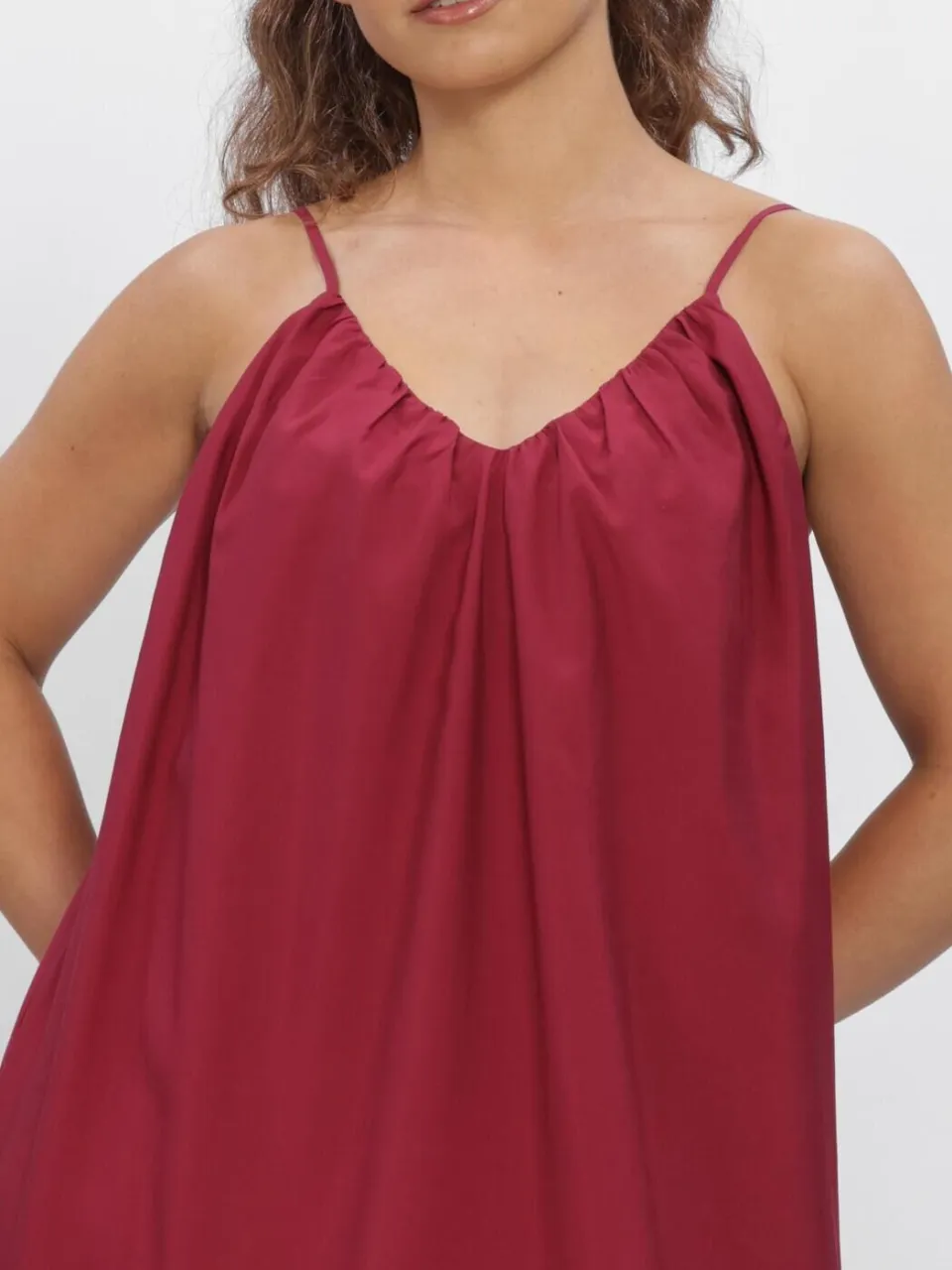 Y.A.S. YAS Dames Jurken Yassema Strap Long Dress S. - Bordeaux, foto 4