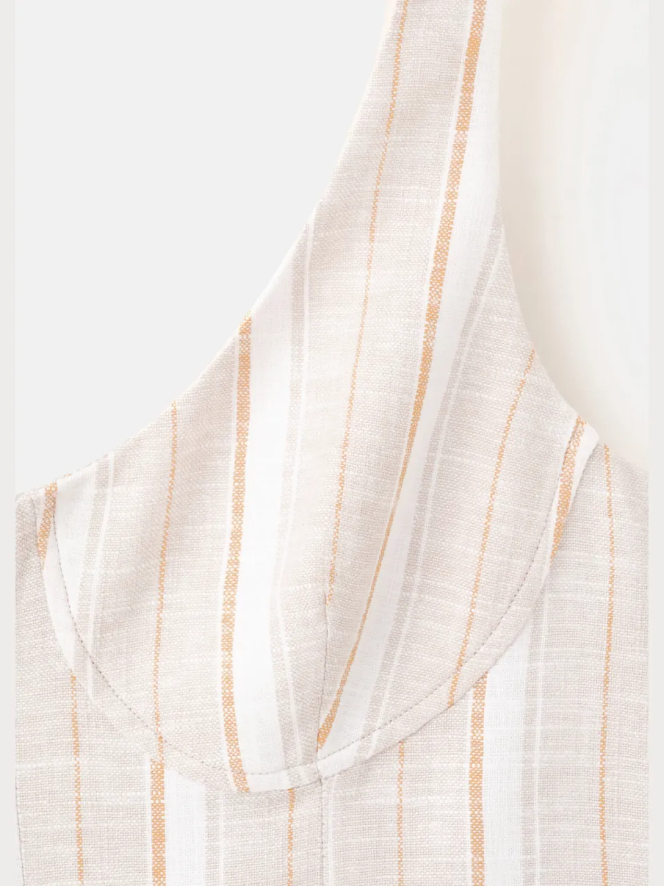 Mango gestreepte maxi zomerjurk met linnen - beige, foto 8
