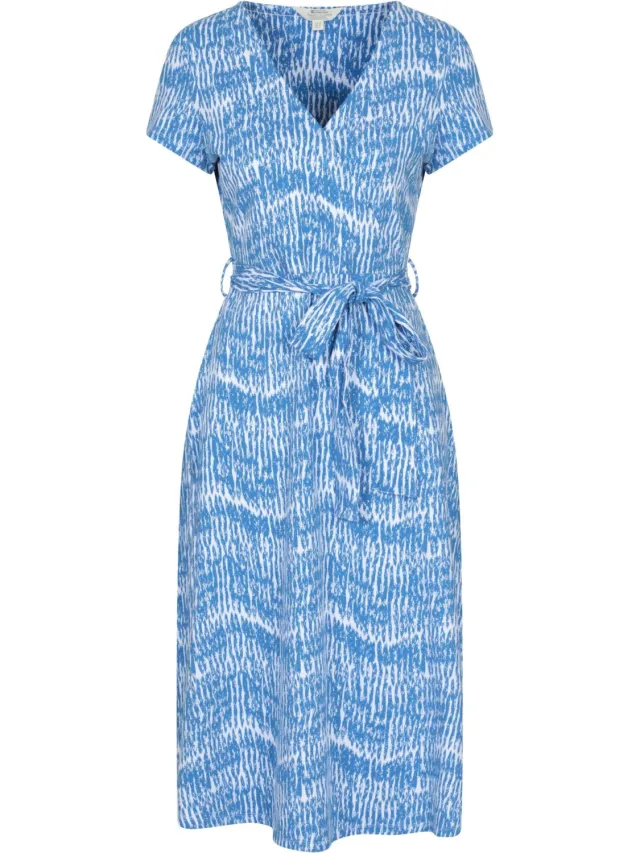 Mountain Warehouse Dames/Dames Santorini Wrap Midi Dress (Helder Blauw)