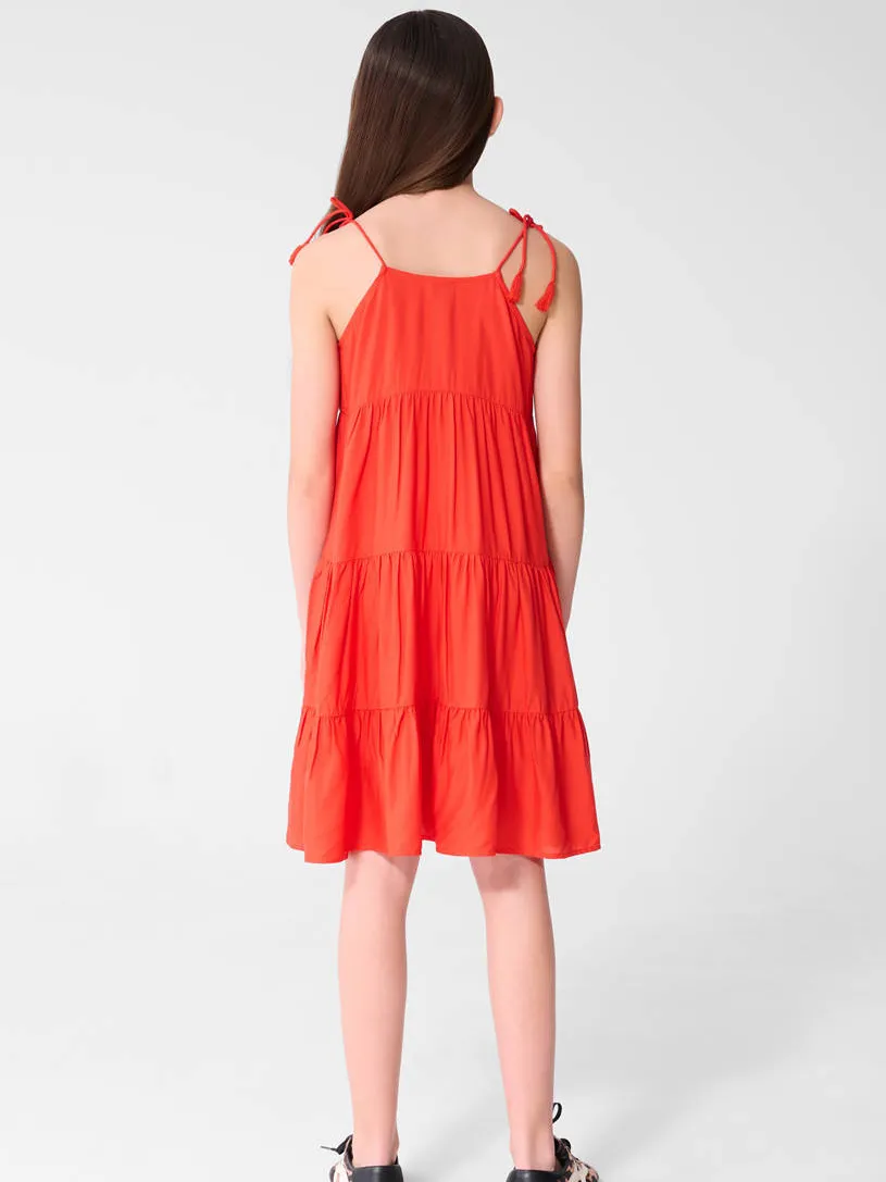 Shoeby Layer midi zomerjurk rood, foto 6