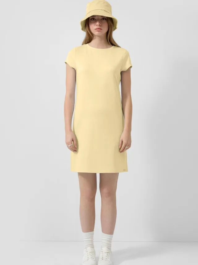 QS female - Jersey jurk geel