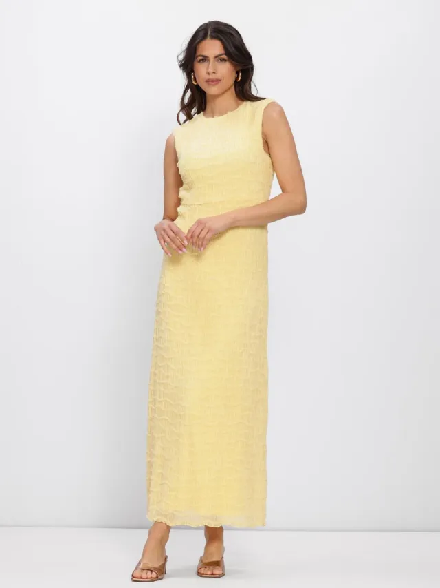 Y.A.S. YAS Dames Jurken Yasscio Sl Long Dress - Geel