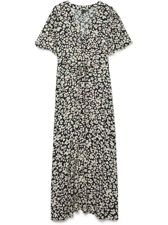 Vero Moda VMALBA SS CALF DRESS WVN NOOS - Dames - Mini jurken zwart