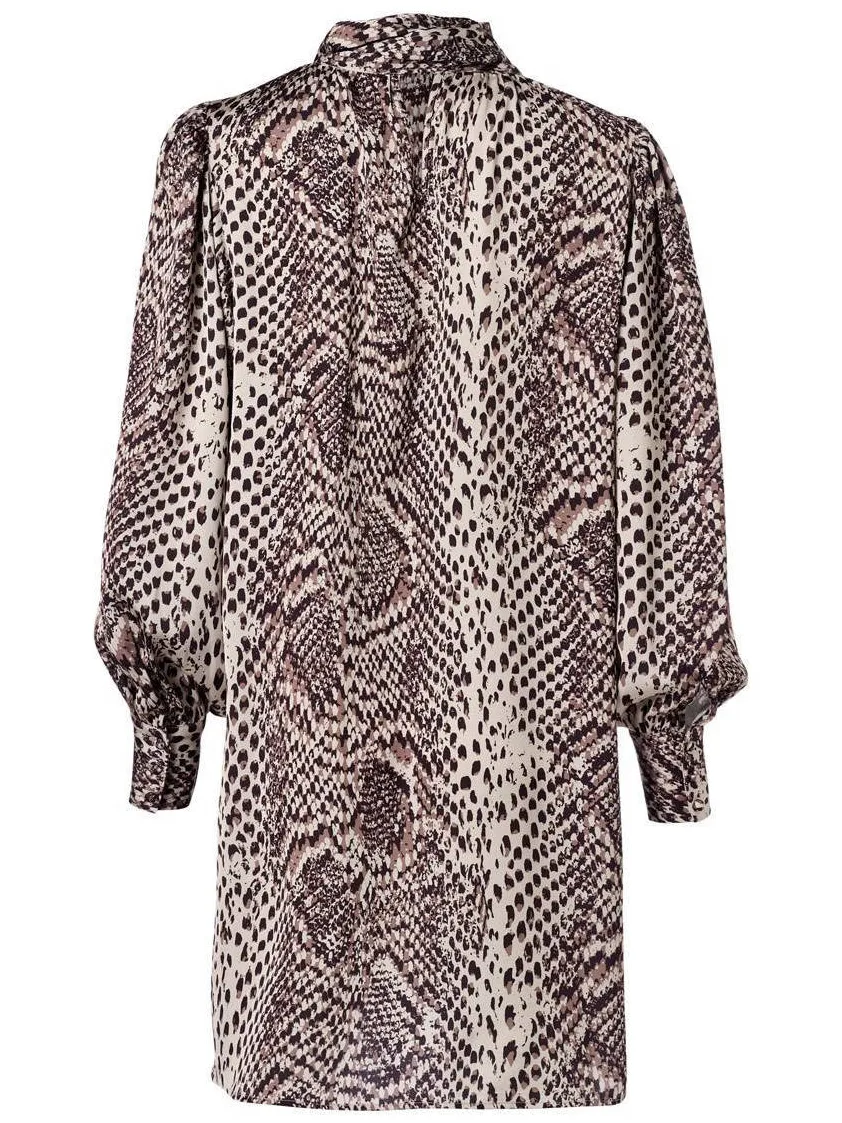 Mart Visser X Caroline Tensen midi blousejurk met dierenprint - beige, foto 3