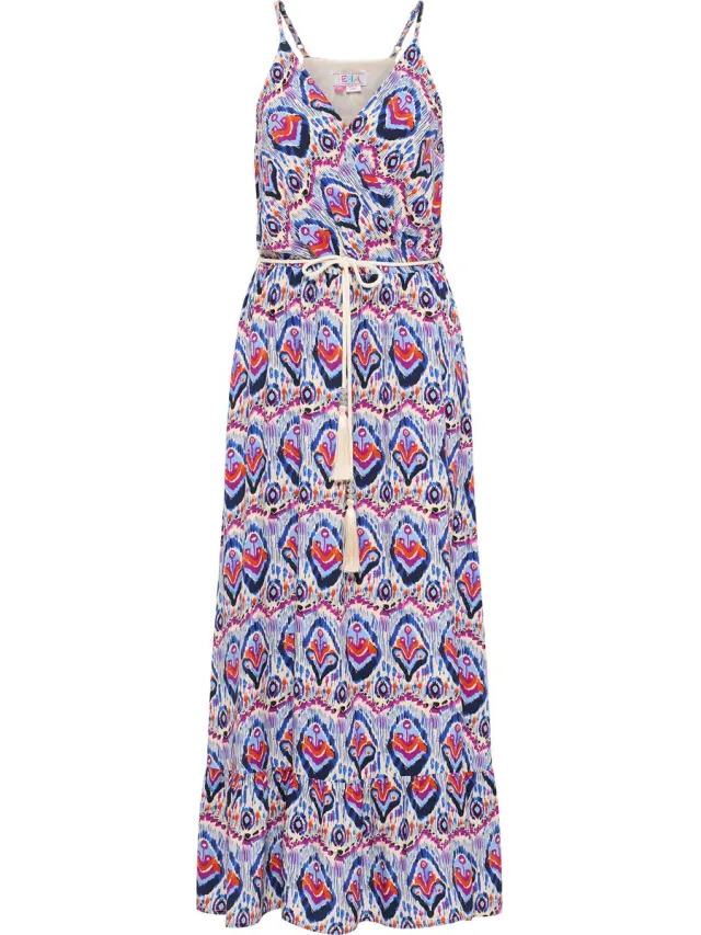IZIA Maxi-jurk met all-over print Blauw Veelkleurig