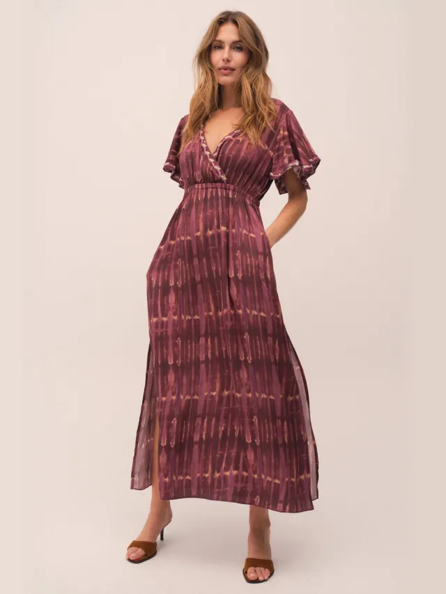 Gossia maxi jurk donkerrood