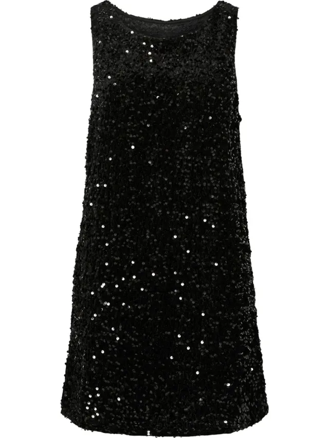Pieces PCKAM SL TANK REV. MINI DRESS JRS BC - Dames - Mini jurken Black