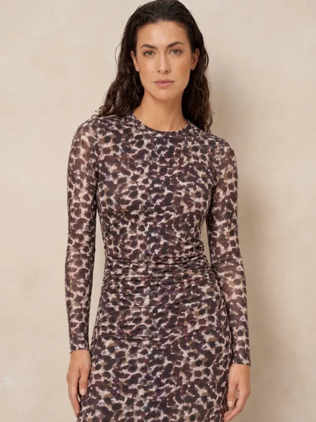 Lofty Manner maxi jurk met print - bordeaux/meerkleurig Bordeaux/multi