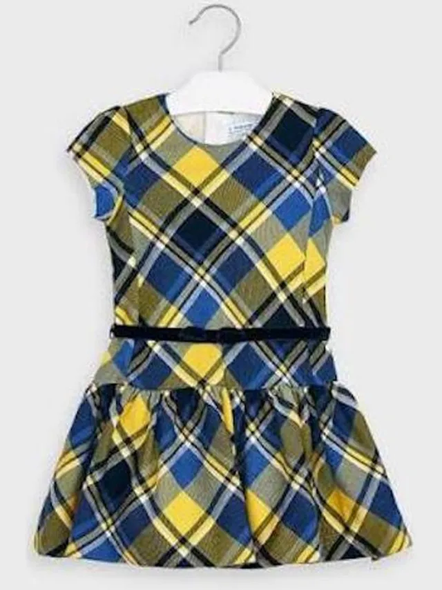 Mayoral jurk navy/geel