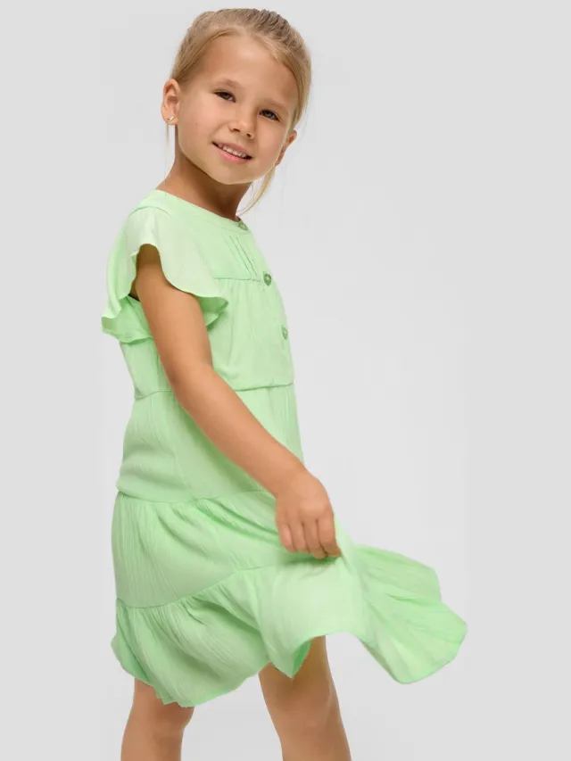 S.Oliver female - Jurk met ruches lichtgroen