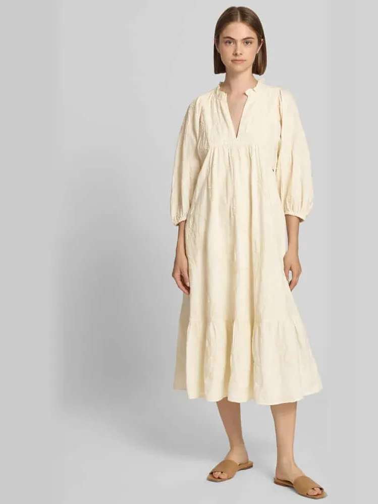 Pepe Jeans loose fit blousejurk van puur katoen model 'FABIANA' Offwhite