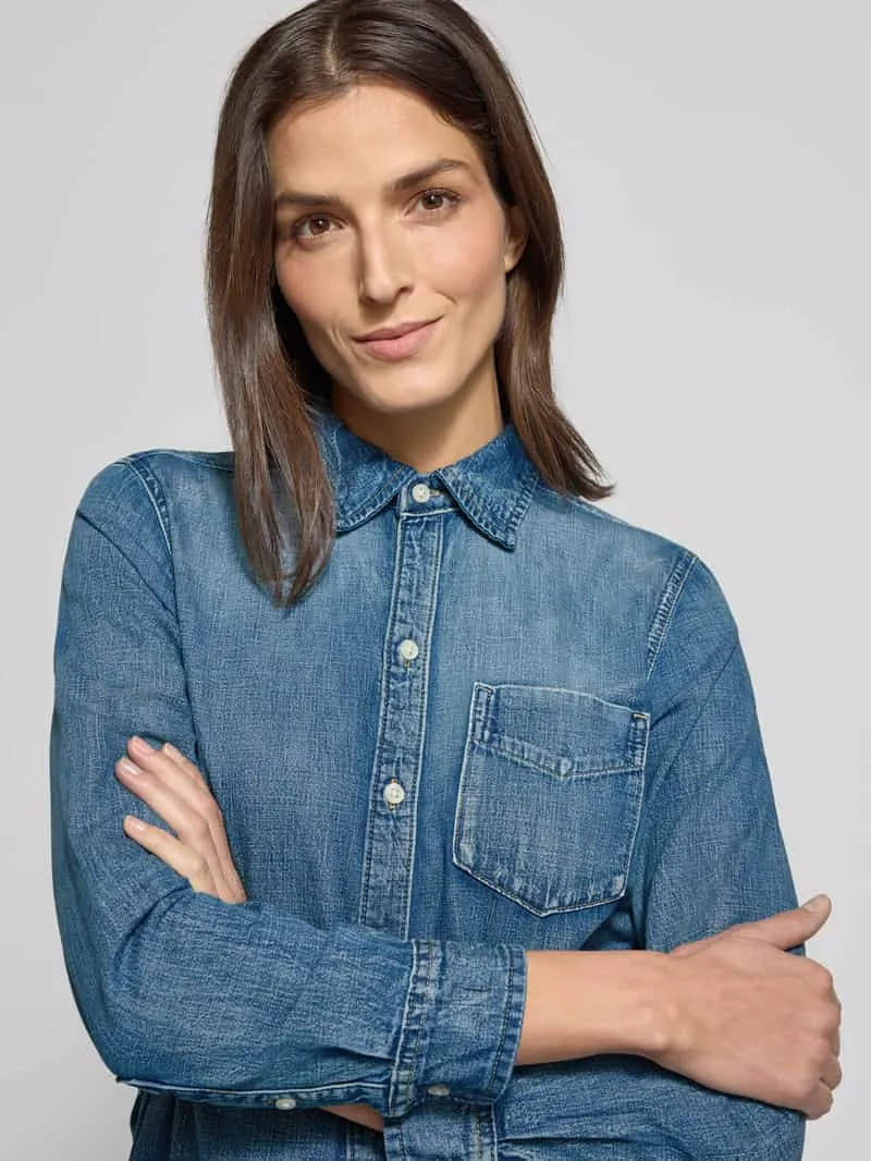 Lauren Ralph Lauren Knie-lange denimjurk met Strikceintuur Model 'JAMEIKA', foto 4