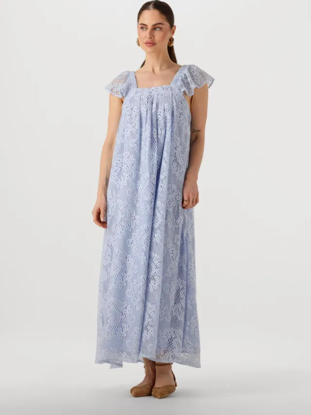 Lollys Laundry Dames Jurken Milanll Midi Dress Sl - Lichtblauw