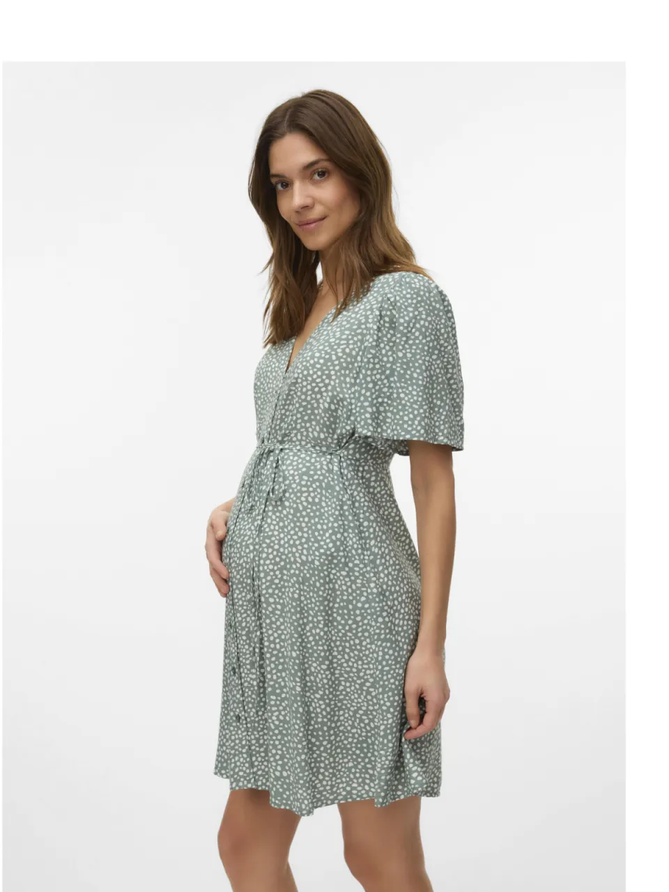 Vero Moda Maternity zwangerschapsjurk grijsgroen, foto 4