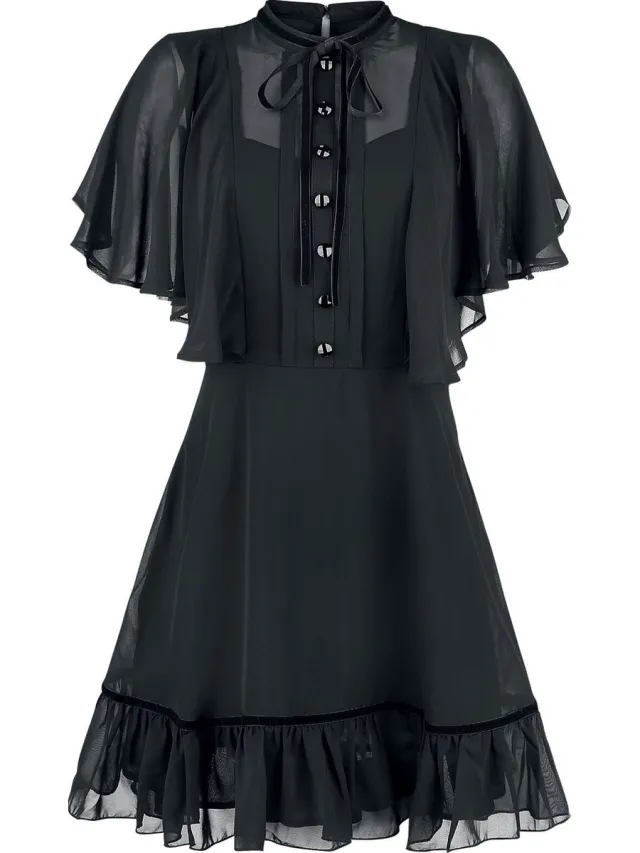 Hell Bunny Imperia Dames Mini-jurk - zwart