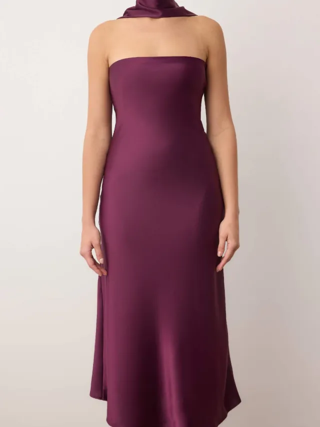 Turkishsouq Paarse, rechte, mouwloze maxi-jurk voor dames, chique/avondjurk, foto 2