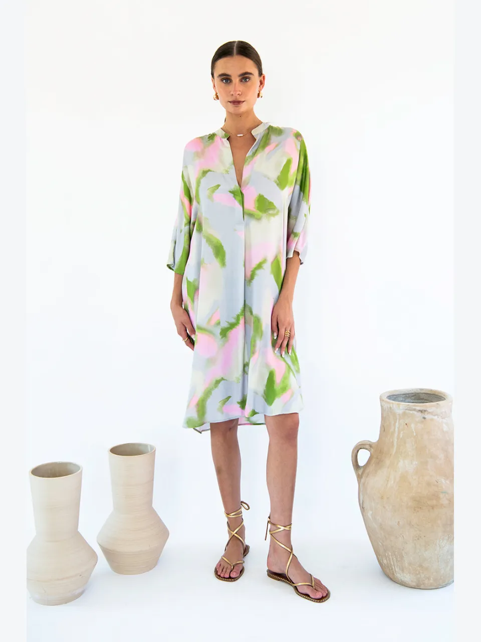 Neu Nomads dames vegan Jurk Kerala Dreamy Print meerkleurig, foto 2