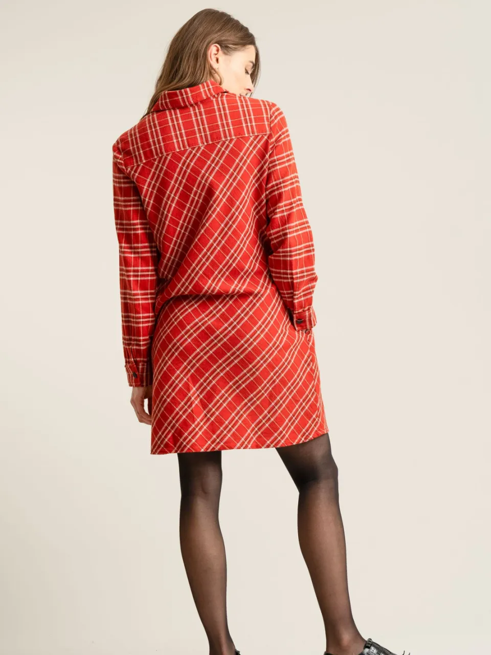 KOMODO dames vegan Jurk Pearl Rood, foto 2