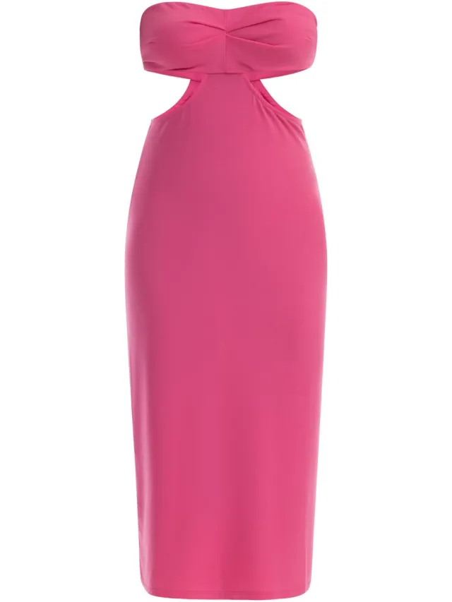 Faina Midi-jurk met uitsparingen roze