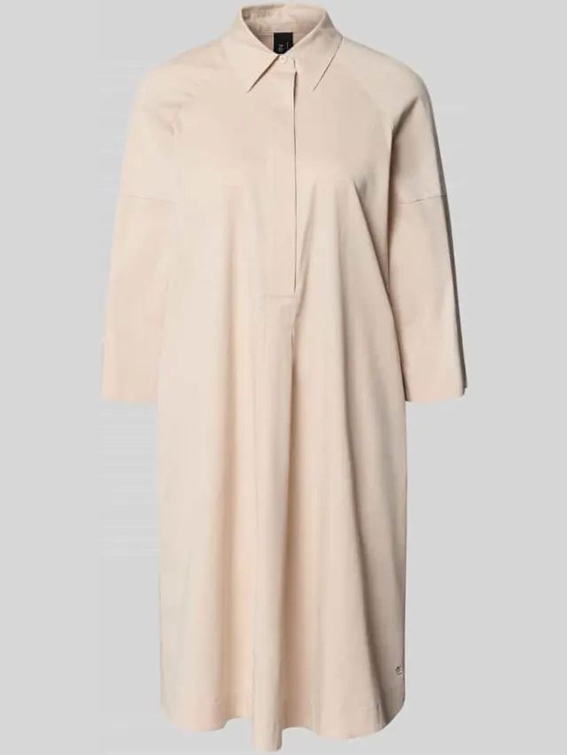 Marc Cain Hemdbloesjurk met overgesneden schouders beige, foto 2