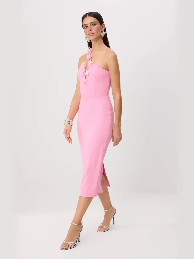 Trendyol TRENDYOLMİLLA Dames Roze Effen Maxi Mouwloos Recht Jurken