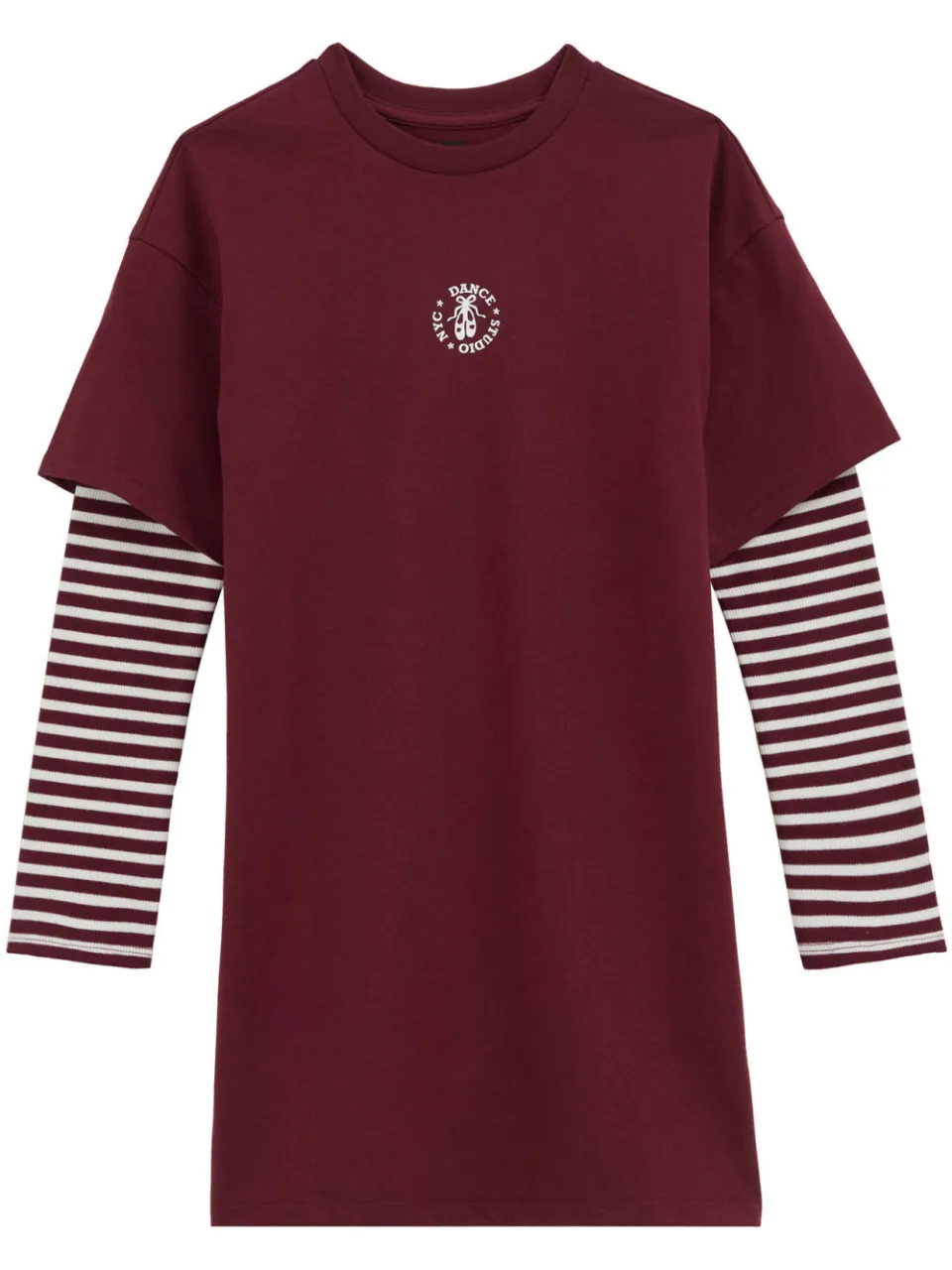 WE Fashion T-shirtjurk donkerrood, foto 2