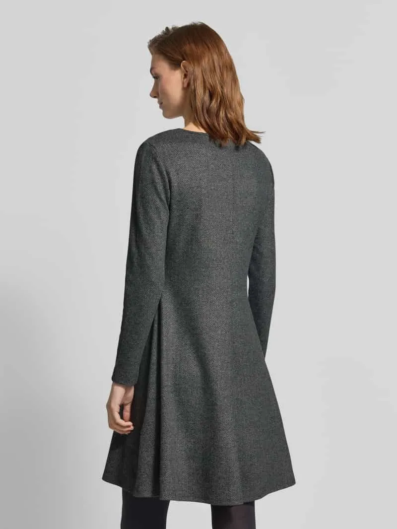 Max Mara Fit and Flare vrijetijdsjurk van viscosemix model 'ESULE' donkergrijs, foto 3