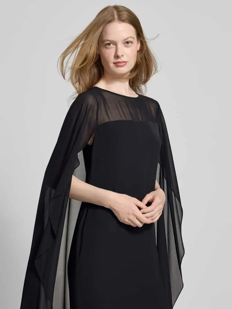 Lauren Ralph Lauren Avondjurk van soepele stof, model 'LAVATI' zwart, foto 4