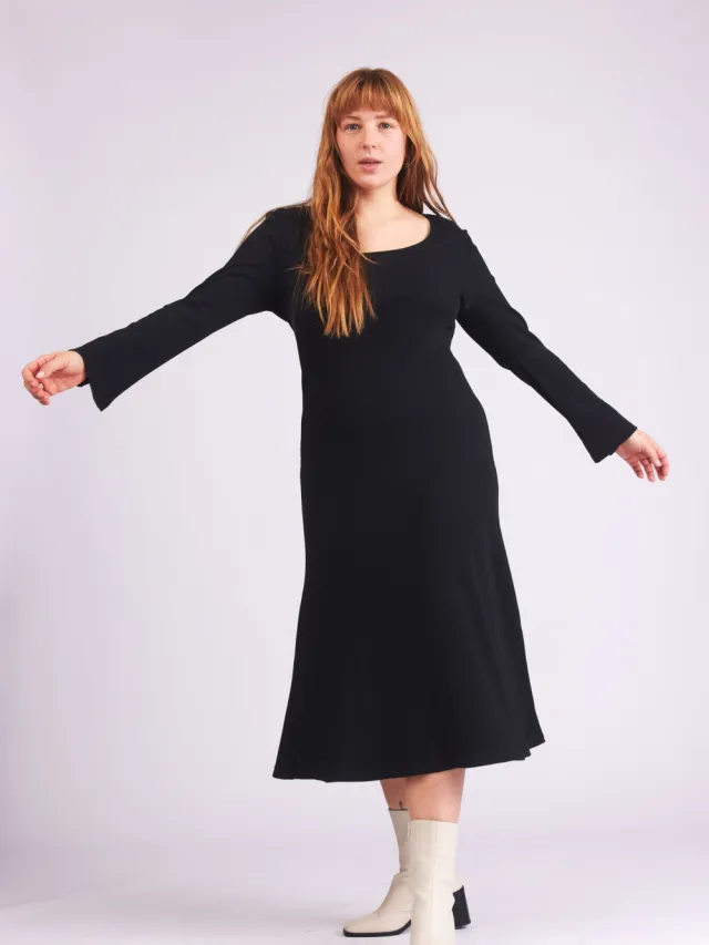 Baìge the Label dames vegan Jurk Birdie Zwart