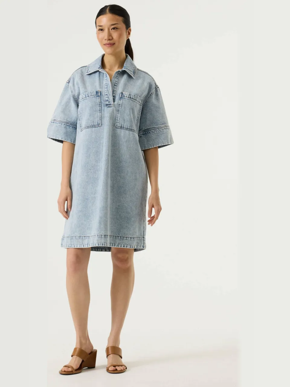 Garcia denim spijkerjurk light blue denim