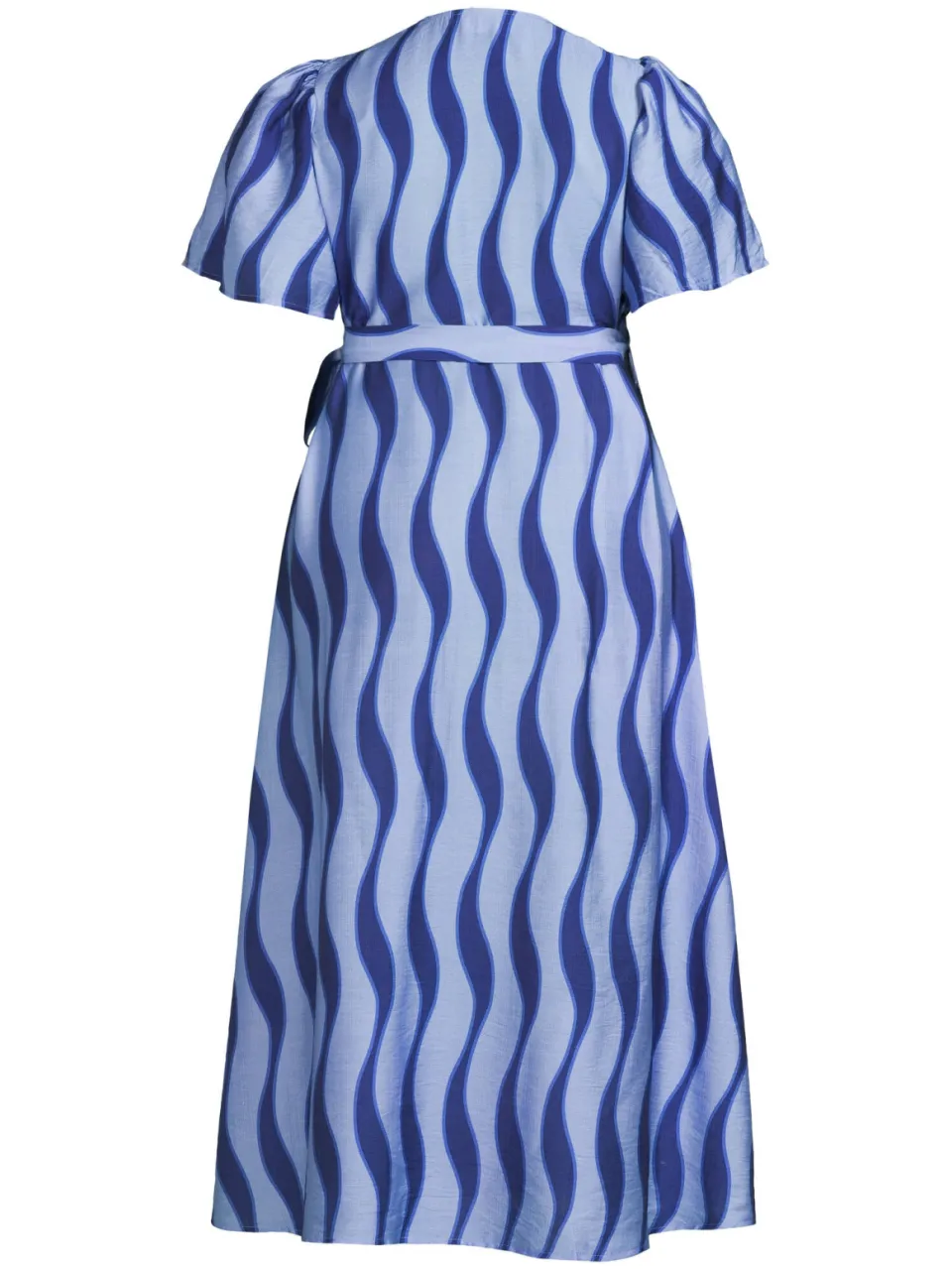 Only Carmakoma wikkel-/overslagjurk blauw, foto 4