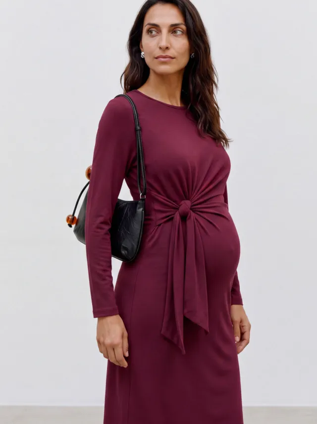 Vero Moda Maternity zwangerschapsjurk VMMJILL donkerrood