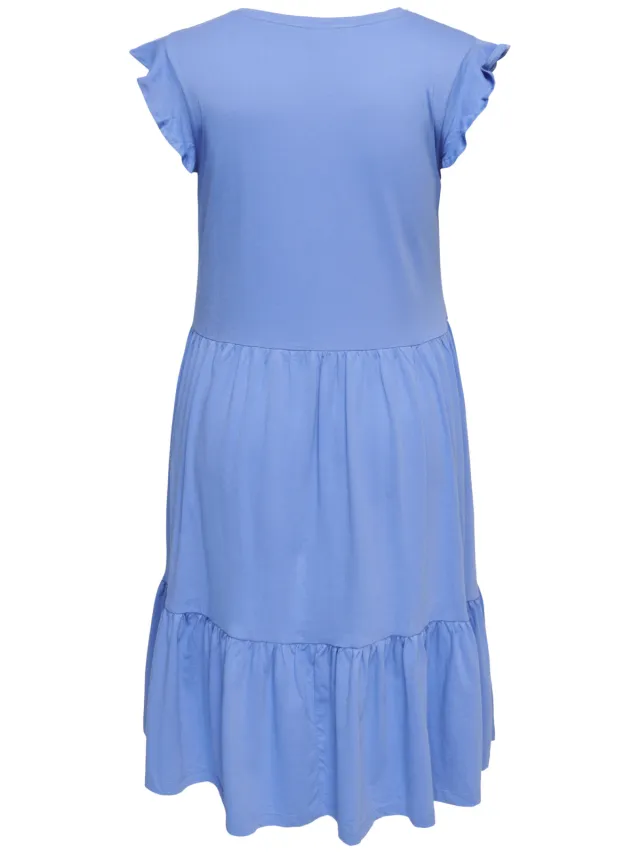 Only Carmakoma A-lijn jurk blauw