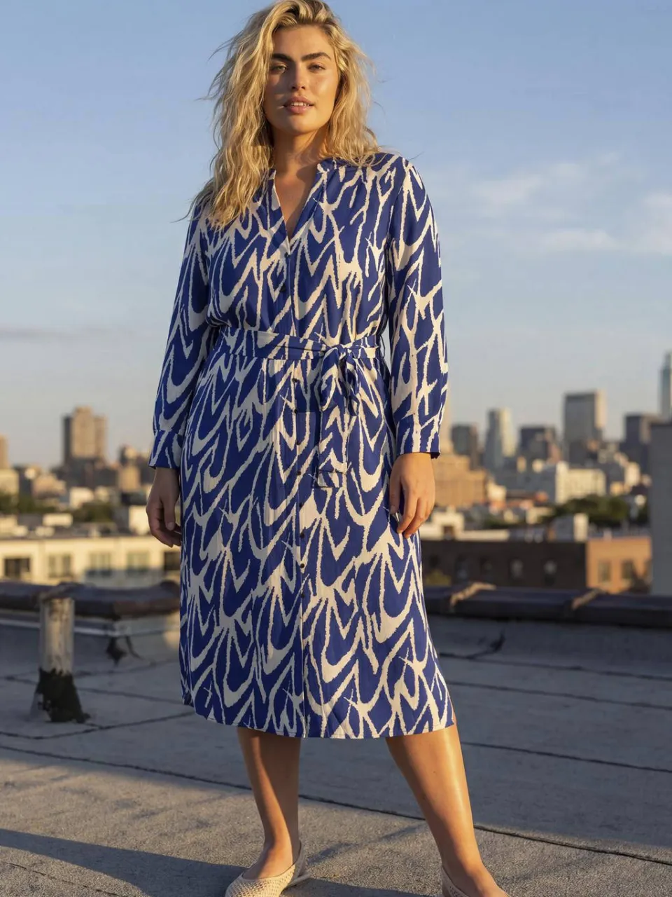 Only Carmakoma blousejurk blauw, foto 5