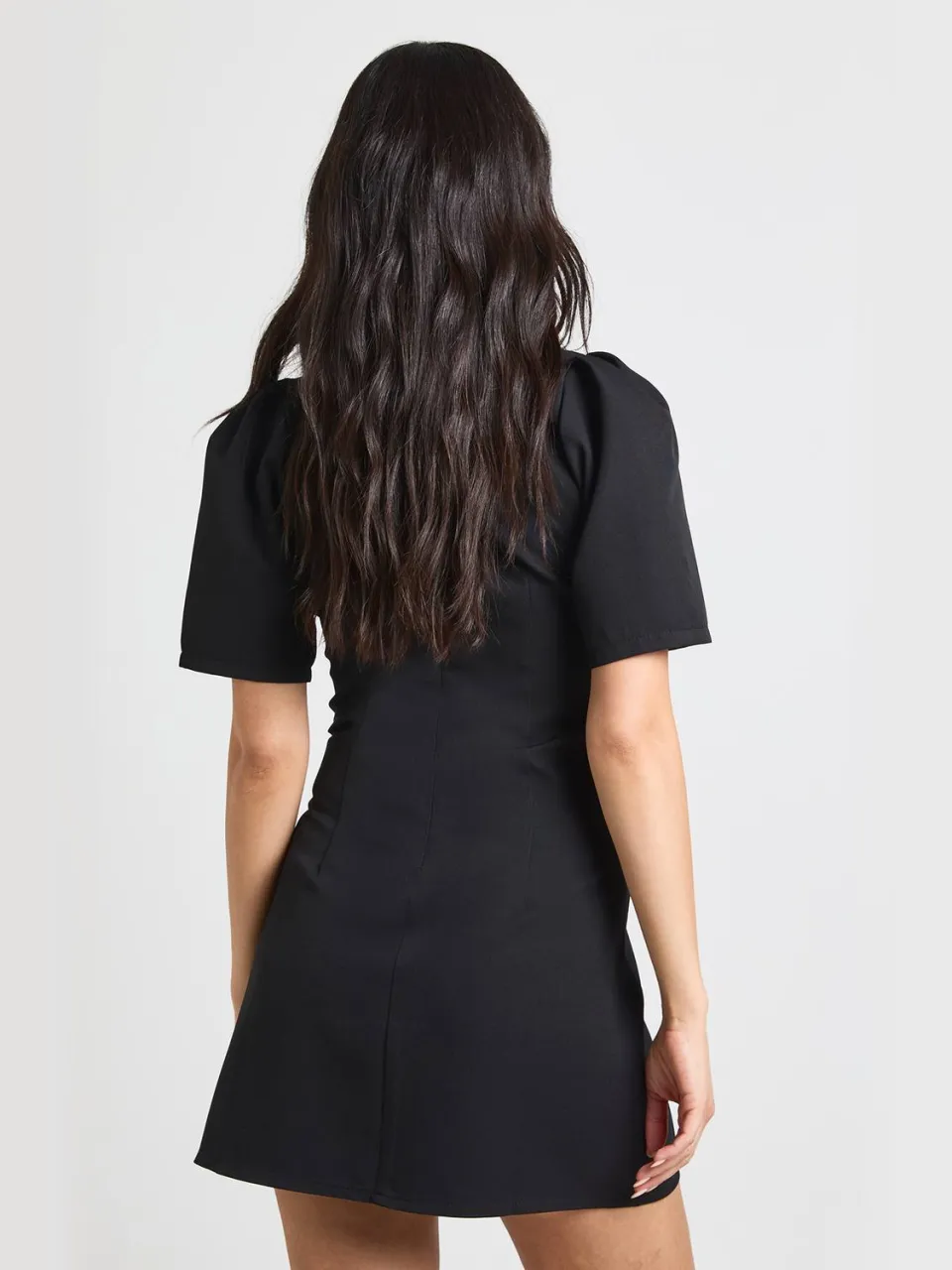 boohoo Dames Mini-jurk Met Gestructureerde Naaddetails zwart, foto 2