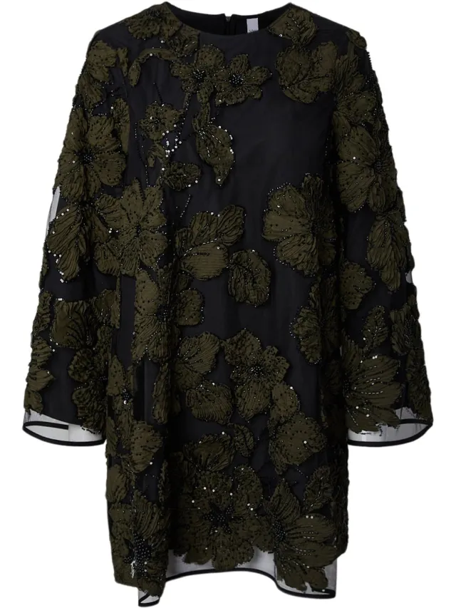 Yas midi-jurk YASFLOUING LS Black1
