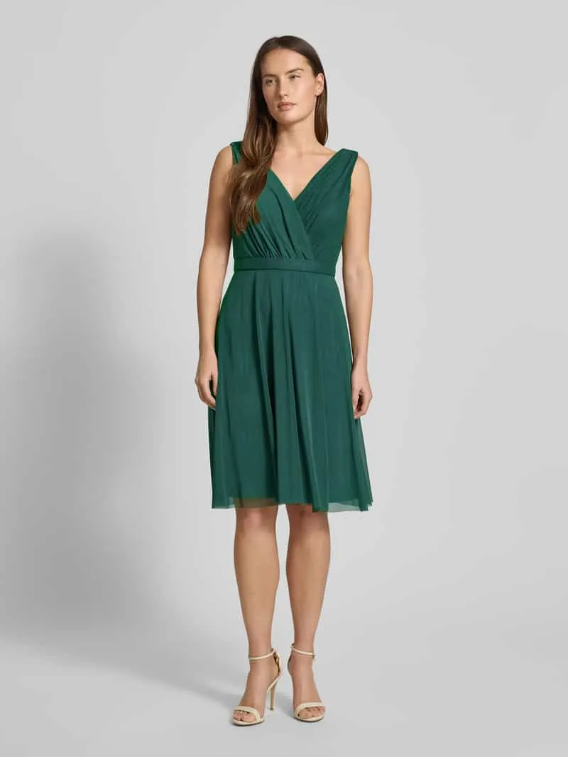 TROYDEN COLLECTION Cocktailjurk met V-hals smaragdgroen, foto 3