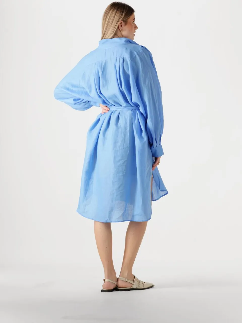 GREEK ARCHAIC KORI Dames Jurken 130463 - Blauw, foto 3